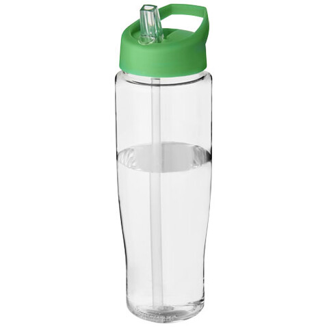 H2O Active® Tempo 700 ml Sportflasche mit Ausgussdeckel, transparent, grün bedrucken, Art.-Nr. 21004420