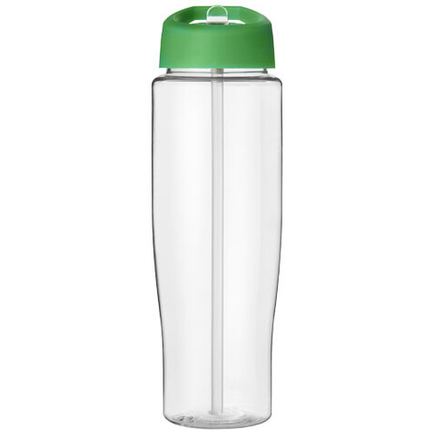H2O Active® Tempo 700 ml Sportflasche mit Ausgussdeckel, transparent, grün bedrucken, Art.-Nr. 21004420