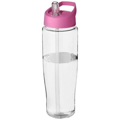 H2O Active® Tempo 700 ml Sportflasche mit Ausgussdeckel, transparent, rosa bedrucken, Art.-Nr. 21004423
