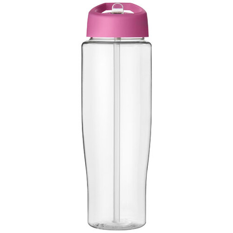 H2O Active® Tempo 700 ml Sportflasche mit Ausgussdeckel, transparent, rosa bedrucken, Art.-Nr. 21004423