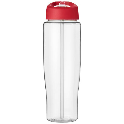 H2O Active® Tempo 700 ml Sportflasche mit Ausgussdeckel, transparent, rot bedrucken, Art.-Nr. 21004425