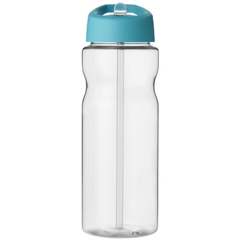 H2O Active® Base 650 ml Sportflasche mit Ausgussdeckel, transparent, aquablau bedrucken, Art.-Nr. 21004915