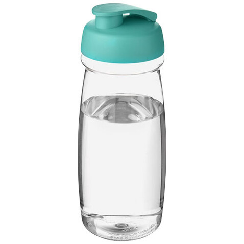 H2O Active® Pulse 600 ml Sportflasche mit Klappdeckel, transparent, aquablau bedrucken, Art.-Nr. 21005420 H2O Active® Pulse 600 ml Sportflasche mit Klappdeckel, transparent, aquablau bedrucken, Art.-Nr. 21005420