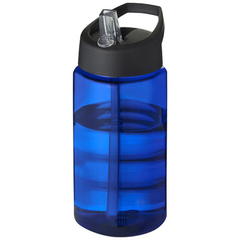 H2O Active® Bop 500 ml Sportflasche mit Ausgussdeckel, blau, schwarz bedrucken, Art.-Nr. 21088306