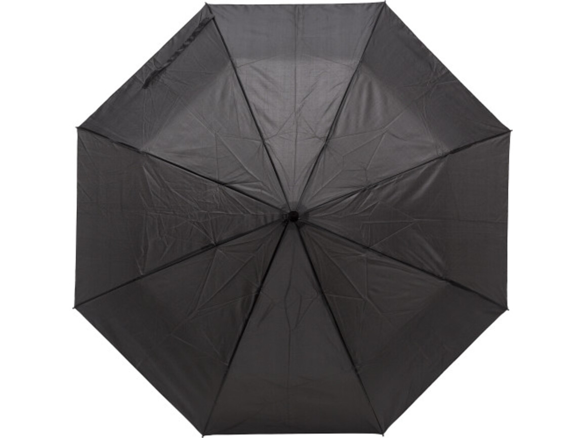 Regenschirm 'Lauren' aus Pongee-Seide – Schwarz bedrucken, Art.-Nr. 001999999_9258