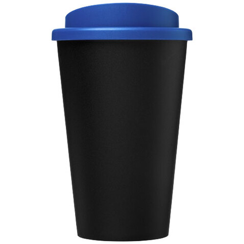 Americano® Eco 350 ml recycelter Becher, schwarz, mittelblau bedrucken, Art.-Nr. 21042207