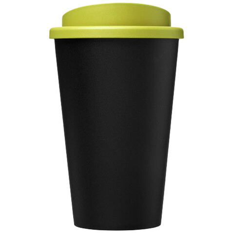 Americano® Eco 350 ml recycelter Becher, schwarz, limone bedrucken, Art.-Nr. 21042209