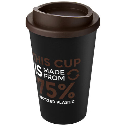 Americano® Eco 350 ml recycelter Becher, schwarz, braun bedrucken, Art.-Nr. 21042212 Americano® Eco 350 ml recycelter Becher, schwarz, braun bedrucken, Art.-Nr. 21042212
