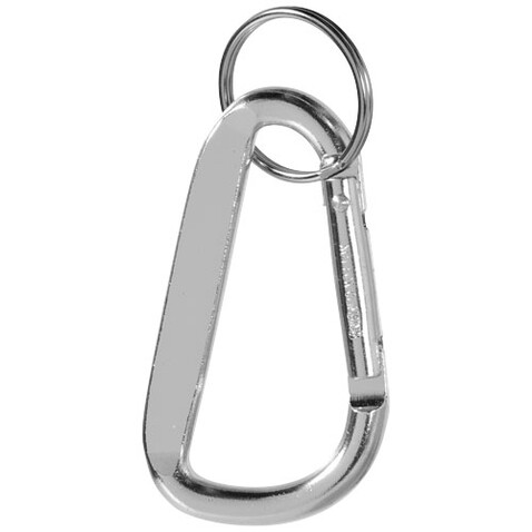 Timor Karabiner Schlüsselanhänger, silber bedrucken, Art.-Nr. 11808502