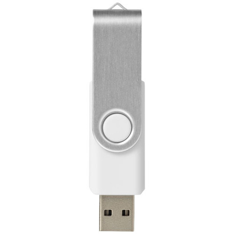 Rotate-Basic 2 GB USB-Stick, weiss, silber bedrucken, Art.-Nr. 12350401