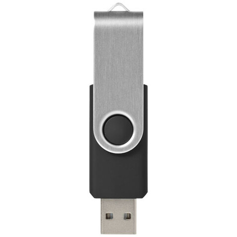 Rotate-Basic 4 GB USB-Stick, schwarz, silber bedrucken, Art.-Nr. 12350500