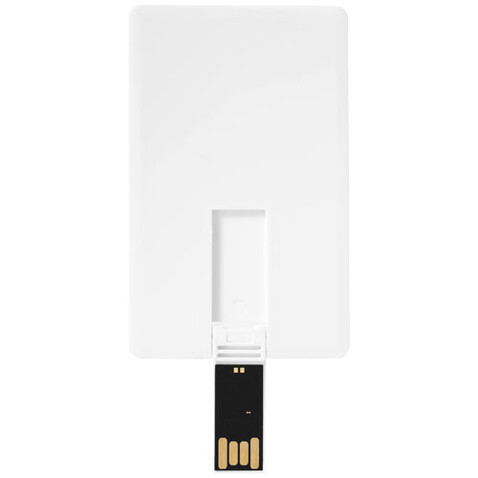 Slim 4 GB USB-Stick im Kreditkartenformat, weiss bedrucken, Art.-Nr. 12352100