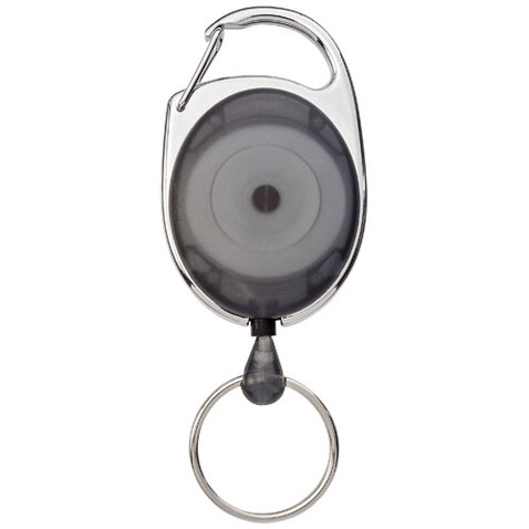 Gerlos Schlüsselkette mit Rollerclip, schwarz bedrucken, Art.-Nr. 10210403