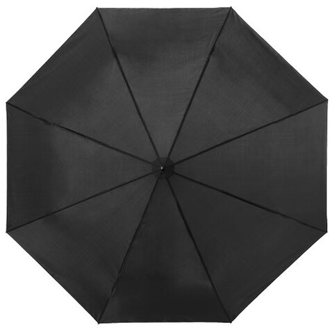 Ida 21,5&quot; Kompaktregenschirm, schwarz bedrucken, Art.-Nr. 10905200