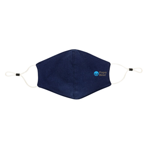 Wiederverwendbare 2-lagige Baumwoll-Gesichtsmaske navy blau bedrucken, Art.-Nr. P265.895