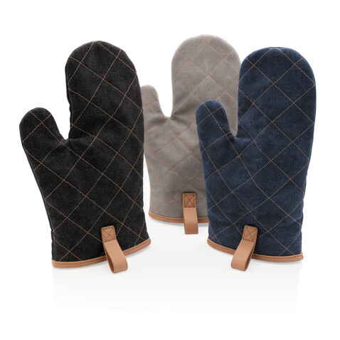 Deluxe Canvas Ofenhandschuh grau bedrucken, Art.-Nr. P262.832