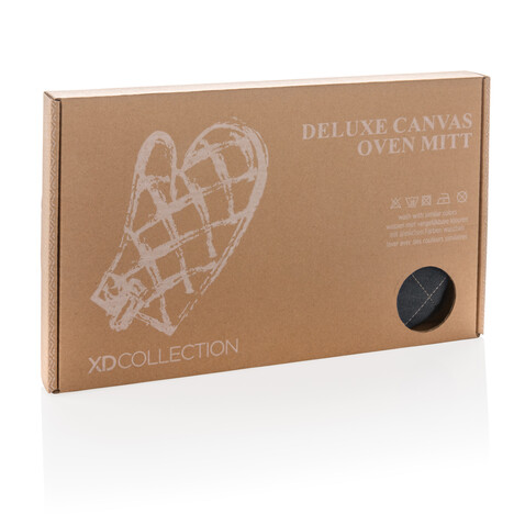 Deluxe Canvas Ofenhandschuh schwarz bedrucken, Art.-Nr. P262.831