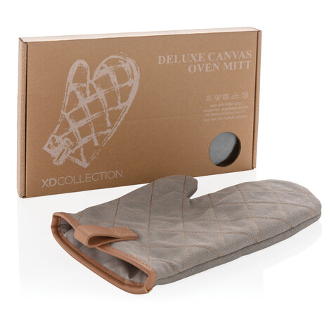 Deluxe Canvas Ofenhandschuh grau bedrucken, Art.-Nr. P262.832