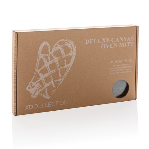 Deluxe Canvas Ofenhandschuh grau bedrucken, Art.-Nr. P262.832