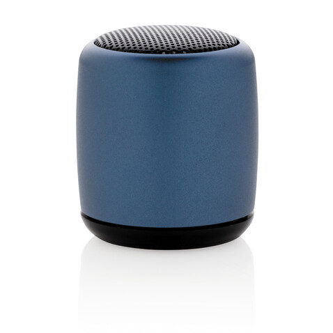 Kabelloser Mini-Lautsprecher aus Aluminium blau bedrucken, Art.-Nr. P329.395