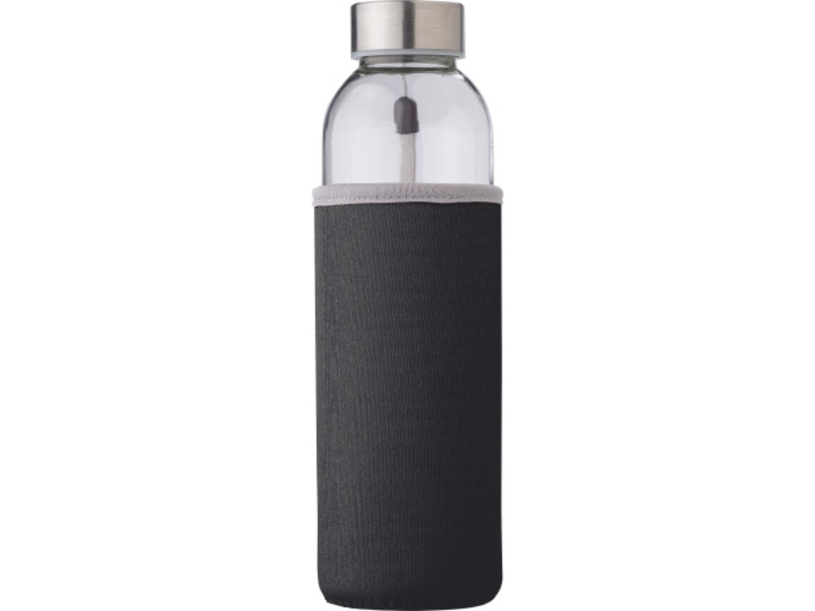 Glasflasche “Neo” (500ml) mit einem Neoprenhülle – Schwarz bedrucken, Art.-Nr. 001999999_9301