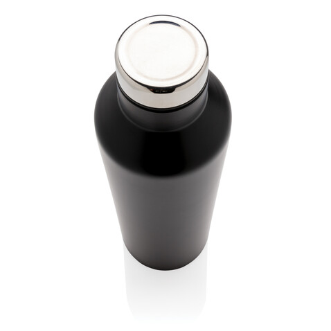 Moderne Vakuum-Flasche aus Stainless Steel schwarz bedrucken, Art.-Nr. P436.761