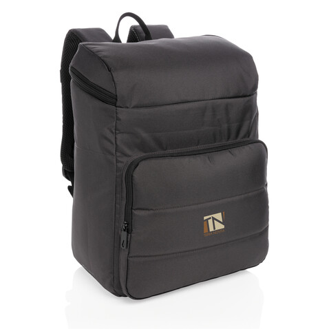 Impact AWARE™ RPET Kühl-Rucksack schwarz bedrucken, Art.-Nr. P733.051