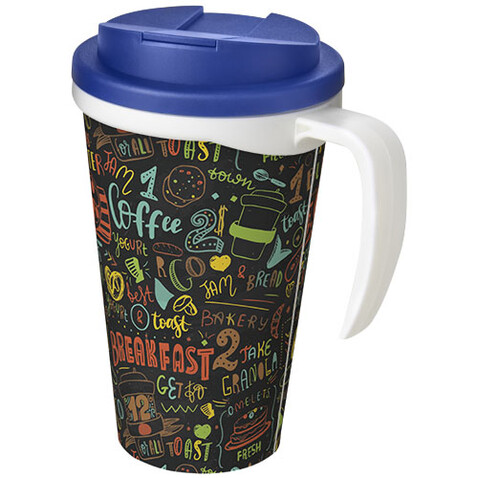 Brite-Ameriano® Grande 350 ml Isolierbecher mit auslaufsicherem Schraubverschluss, weiss, blau bedrucken, Art.-Nr. 21042007 Brite-Ameriano® Grande 350 ml Isolierbecher mit auslaufsicherem Schraubverschluss, weiss, blau bedrucken, Art.-Nr. 21042007
