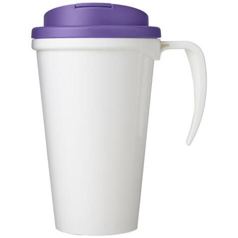Brite-Ameriano® Grande 350 ml Isolierbecher mit auslaufsicherem Schraubverschluss, weiss, lila bedrucken, Art.-Nr. 21042011 Brite-Ameriano® Grande 350 ml Isolierbecher mit auslaufsicherem Schraubverschluss, weiss, lila bedrucken, Art.-Nr. 21042011