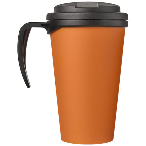 Americano® Grande 350 ml Isolierbecher mit auslaufsicherem Schraubverschluss, orange, schwarz bedrucken, Art.-Nr. 21042104 Americano® Grande 350 ml Isolierbecher mit auslaufsicherem Schraubverschluss, orange, schwarz bedrucken, Art.-Nr. 21042104