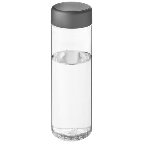 H2O Active® Vibe 850 ml Sportflasche mit Drehdeckel, transparent, storm grey bedrucken, Art.-Nr. 21043011