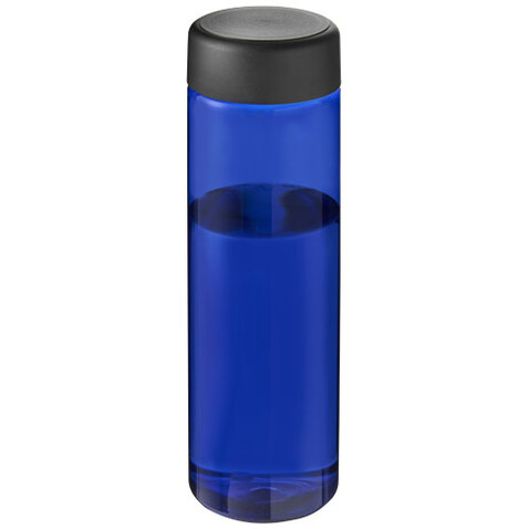 H2O Active® Vibe 850 ml Sportflasche mit Drehdeckel, blau, schwarz bedrucken, Art.-Nr. 21043014