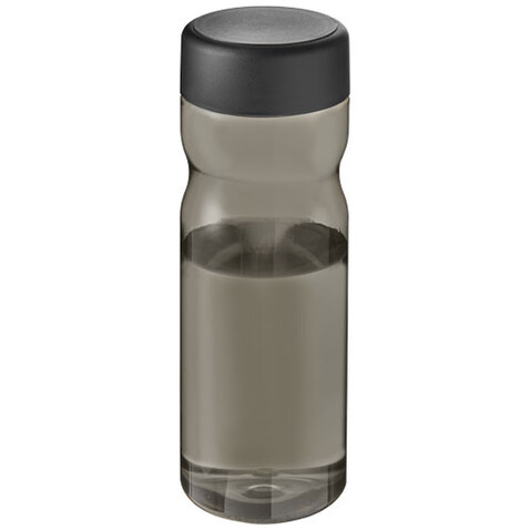 H2O Active® Eco Base 650 ml Sportflasche mit Drehdeckel, kohle, schwarz bedrucken, Art.-Nr. 21043500