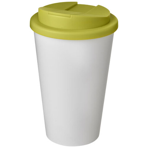 Americano® 350 ml Isolierbecher mit auslaufsicherem Schraubverschluss, weiss, limone bedrucken, Art.-Nr. 21069505