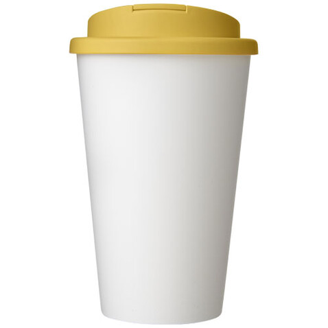 Americano® 350 ml Isolierbecher mit auslaufsicherem Schraubverschluss, weiss, gelb bedrucken, Art.-Nr. 21069513 Americano® 350 ml Isolierbecher mit auslaufsicherem Schraubverschluss, weiss, gelb bedrucken, Art.-Nr. 21069513