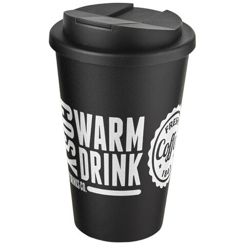 Americano® 350 ml Isolierbecher mit auslaufsicherem Schraubverschluss, schwarz bedrucken, Art.-Nr. 21069515 Americano® 350 ml Isolierbecher mit auslaufsicherem Schraubverschluss, schwarz bedrucken, Art.-Nr. 21069515