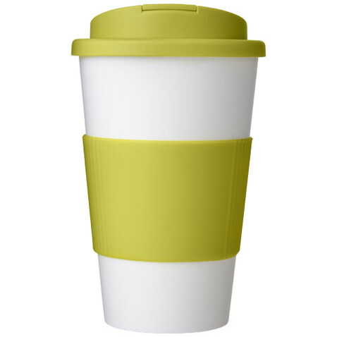 Americano® 350 ml Isolierbecher mit Schutzring & auslaufsicherem Schraubverschluss, weiss, limone bedrucken, Art.-Nr. 21069605 Americano® 350 ml Isolierbecher mit Schutzring & auslaufsicherem Schraubverschluss, weiss, limone bedrucken, Art.-Nr. 21069605
