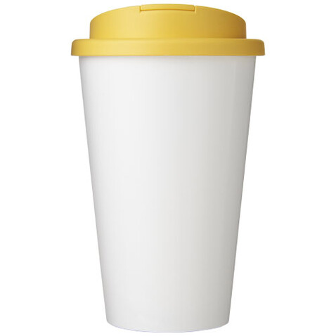 Brite-Americano® 350 ml Isolierbecher mit auslaufsicherem Schraubverschluss, weiss, gelb bedrucken, Art.-Nr. 21069703 Brite-Americano® 350 ml Isolierbecher mit auslaufsicherem Schraubverschluss, weiss, gelb bedrucken, Art.-Nr. 21069703