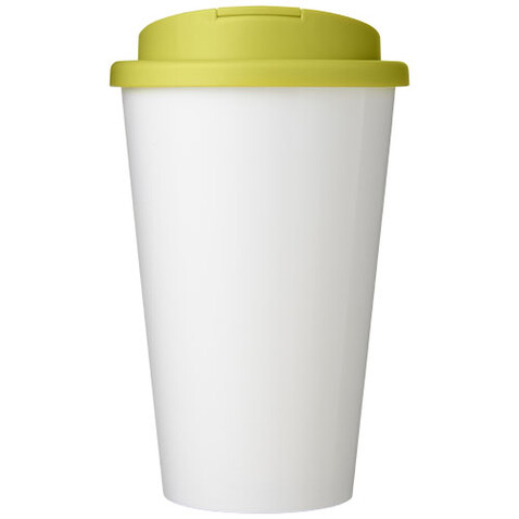 Brite-Americano® 350 ml Isolierbecher mit auslaufsicherem Schraubverschluss, weiss, limone bedrucken, Art.-Nr. 21069705