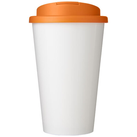 Brite-Americano® 350 ml Isolierbecher mit auslaufsicherem Schraubverschluss, weiss, orange bedrucken, Art.-Nr. 21069708 Brite-Americano® 350 ml Isolierbecher mit auslaufsicherem Schraubverschluss, weiss, orange bedrucken, Art.-Nr. 21069708