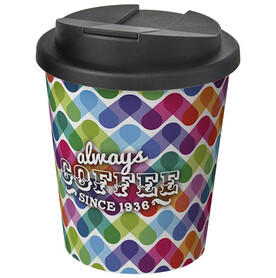 Brite-Americano® Espresso 250 ml Isolierbecher mit auslaufsicherem Schraubverschluss, weiss, schwarz bedrucken, Art.-Nr. 21069800