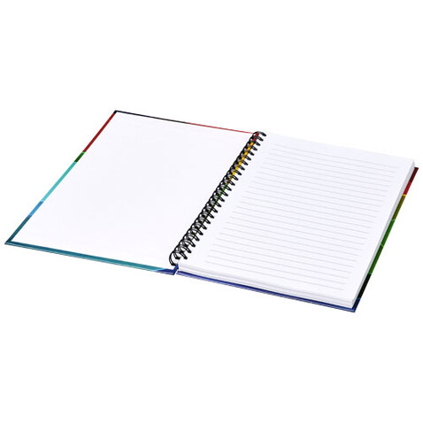 Wiro A5 Notizblock mit Hardcover und Spiralbindung, weiss, schwarz bedrucken, Art.-Nr. 21257001
