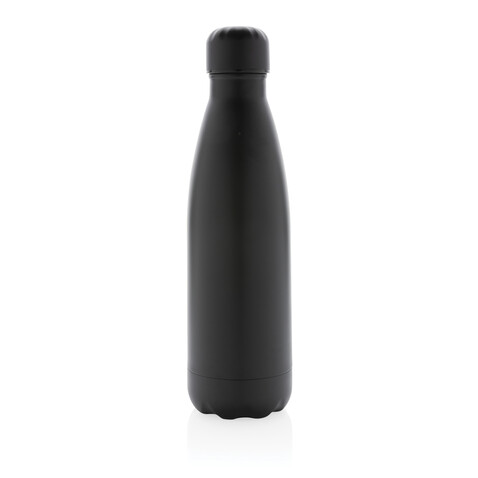 Einfarbige Vakuumisolierte Stainless Steel Flasche schwarz bedrucken, Art.-Nr. P436.461
