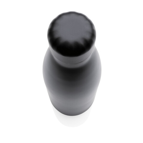 Einfarbige Vakuumisolierte Stainless Steel Flasche schwarz bedrucken, Art.-Nr. P436.461