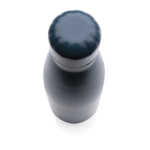Einfarbige Vakuumisolierte Stainless Steel Flasche blau bedrucken, Art.-Nr. P436.465
