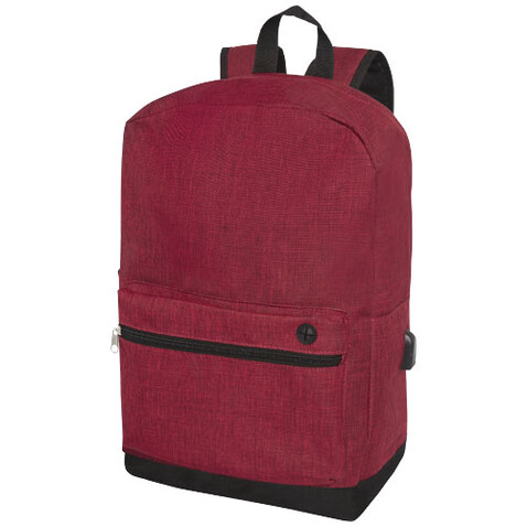 Hoss 15,6&quot; Business Laptop-Rucksack 16L, heather dunkelrot bedrucken, Art.-Nr. 12051102