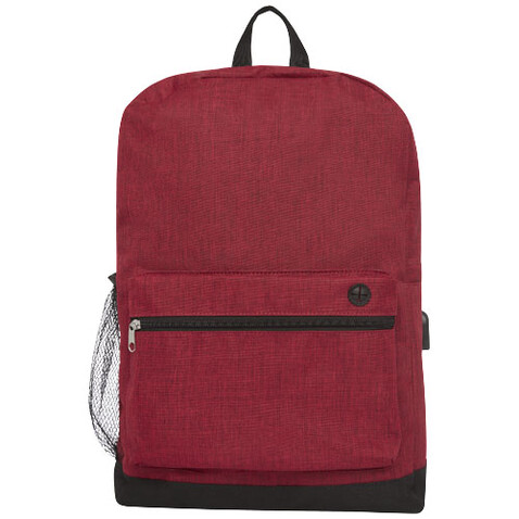 Hoss 15,6&quot; Business Laptop-Rucksack 16L, heather dunkelrot bedrucken, Art.-Nr. 12051102