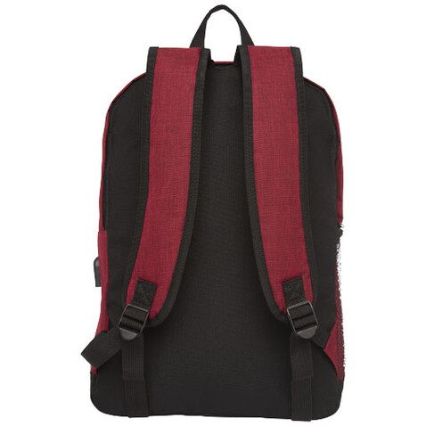 Hoss 15,6&quot; Business Laptop-Rucksack 16L, heather dunkelrot bedrucken, Art.-Nr. 12051102