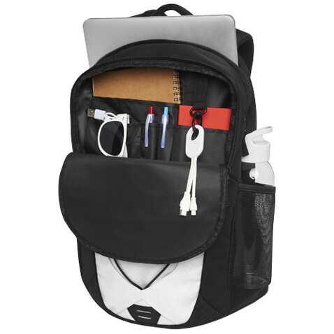 Trails Rucksack 24L, weiss, schwarz bedrucken, Art.-Nr. 12051401