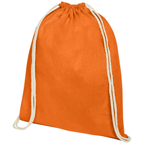 Oregon 140 g/m² Turnbeutel aus Baumwolle 5L, orange bedrucken, Art.-Nr. 12057531